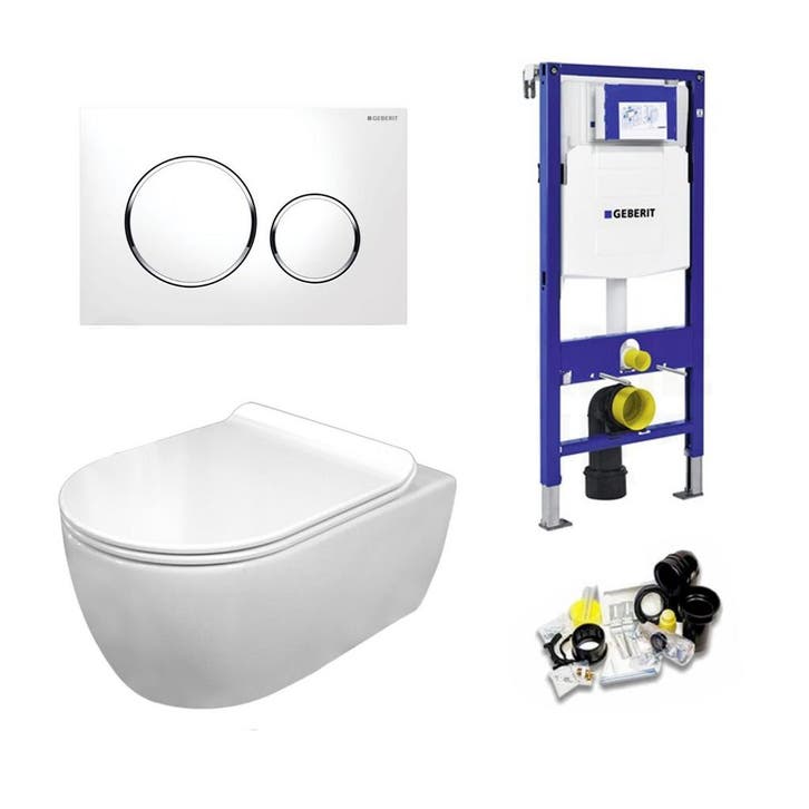 Geberit UP320 Toiletset Sani Royal Standaard Rimfree, Doe-het-zelf en Verbouw, Sanitair