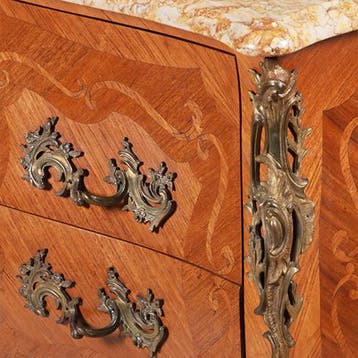 Grote louis XV  stijl commode ca 1890 rijkelijk ingelegd en, Antiek en Kunst, Antiek | Meubels | Kasten, Ophalen of Verzenden