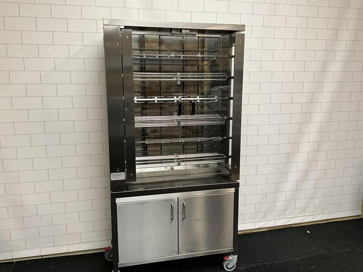 Elektrische kippengrill met 6 spitten, Zakelijke goederen, Horeca | Keukenapparatuur, Gebruikt, Fornuis, Frituur en Grillen, Ophalen of Verzenden
