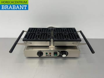 HCB RVS Kantelbare wafelijzer met timer 230V Horeca, Ophalen of Verzenden, Nieuw in verpakking