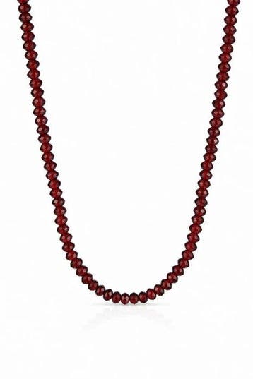 Granaat - Zilver - Halsketting