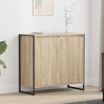 vidaXL Bijzetkast Sonoma 79 x 36 x 75 cm Bewerkt hout, Huis en Inrichting, Kasten | Buffetkasten, Minder dan 50 cm, Verzenden