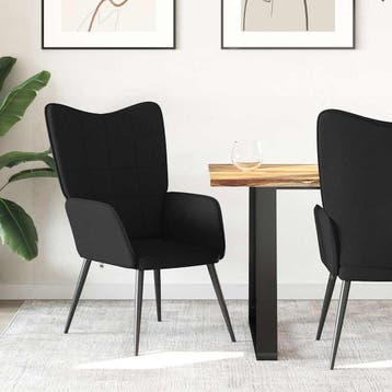 vidaXL Relaxstoel stof zwart, Verzenden, Nieuw