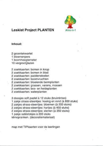 Alles-in-1 Leskist Project Planten voor 60 leerlingen, Boeken, Verzenden, Nieuw