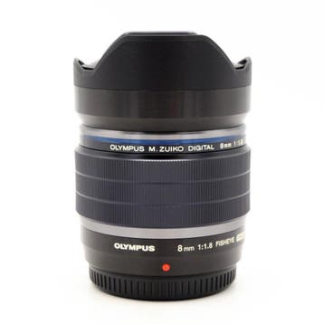 Olympus 8mm F1.8 Fisheye Pro M.Zuiko Digital ED (Occasion), Ophalen of Verzenden, Zo goed als nieuw