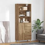 vidaXL buffetkast Artisan Eiken 69,5 x 32,5 x 180 cm Bewerkt, Huis en Inrichting, Kasten | Buffetkasten, Minder dan 50 cm, Verzenden