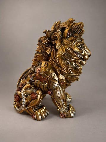 sculptuur, Indrukwekkende XL sculptuur van een zittende
