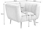 Retro fauteuil NOBLESSE 105cm smaragdgroen fluweel met, Huis en Inrichting, Fauteuils, Ophalen of Verzenden, Nieuw