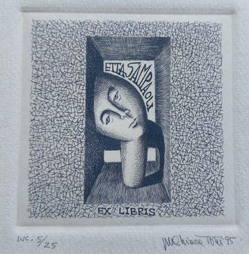 110 exlibris / kleingrafiek, uit Spanje, Portugal, Italië -