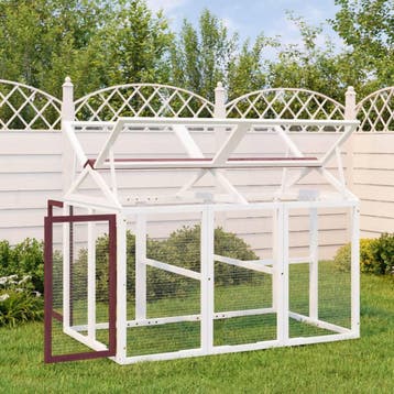 vidaXL Dierenren 141x94x104 cm massief grenenhout, Dieren en Toebehoren, Knaagdieren en Konijnen | Hokken en Kooien, Verzenden
