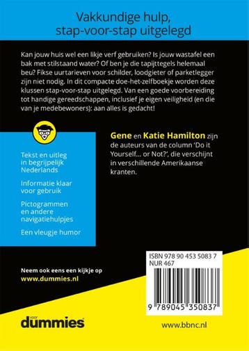 De kleine klussen voor Dummies / Voor Dummies 9789045350837, Verzenden, Zo goed als nieuw, Gene Hamilton