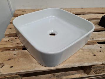 Plieger Fresno opbouwwastafel 42 x 42 cm zonder kraangat, Ophalen of Verzenden, Nieuw, Bad