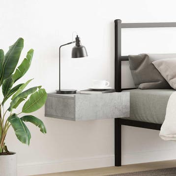 vidaXL Nachtkastje zwevend 40x30x15 cm bewerkt hout, Minder dan 45 cm, Verzenden, Nieuw, Minder dan 55 cm