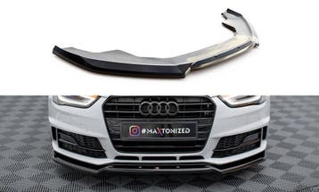 Voorspoiler V.2 Audi A4 Competition B8 FL Maxton Glans Zwart, Ophalen of Verzenden, Nieuw