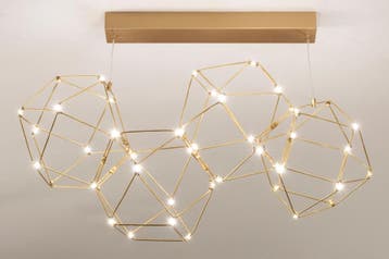 Rietveld Plafondlampen - Goud - Metaal, Verzenden, Nieuw