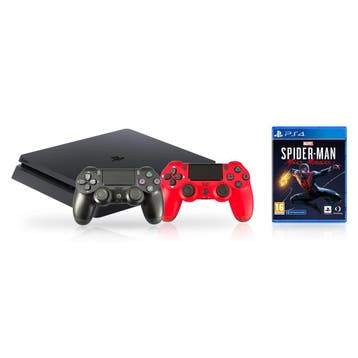 Sony Playstation 4 Slim 500GB Console + 2 Controllers + Marv, Spelcomputers en Games, Verzenden, Zo goed als nieuw