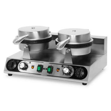 HCB Dubbel wafelijzer - stroopwafel - 230V - RVS, Verzenden, Nieuw in verpakking