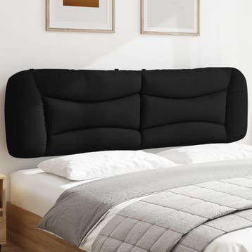 vidaXL Hoofdbordkussen Hvar 193 cm kunstleer zwart, Verzenden, Nieuw, Zwart, Overige materialen