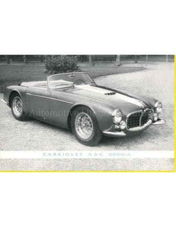 1956 MASERATI A6G 2000 GT BROCHURE ITALIAANS, Nieuw, Author