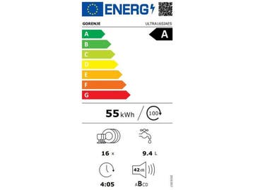 GORENJE ULTRA16SIAES - Vaatwasser - Gedeeltelijk inbouwbaar, Witgoed en Apparatuur, Vaatwasmachines, Verzenden, Zo goed als nieuw