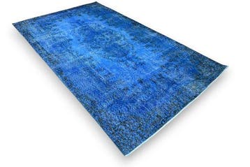 Blauw designer vintage - Vloerkleed - 290 cm - 170 cm - met, Nieuw