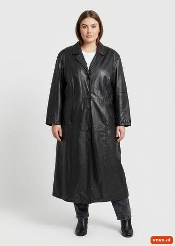 BOAS Leren jassen Heren maat WXL / Long Zwart Vintage, Kleding | Heren, Ophalen of Verzenden, Nieuw