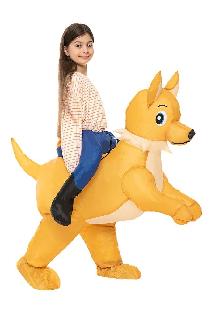 KIMU® Opblaas Kostuum Kinderen Zittend Op Shiba Hond 80 86 9, Kinderen en Baby's, Carnavalskleding en Verkleedspullen, Nieuw, Ophalen of Verzenden