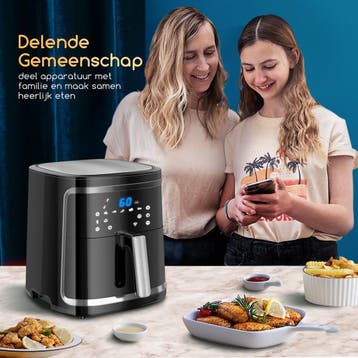 Airfryer XXL - heteluchtfriteuse - 7L - 1900W - Zwart - Aigo, Verzenden, Zo goed als nieuw