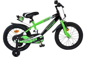 Volare Sportivo Kinderfiets - Jongens - 16 inch - Groen Zwar, Fietsen en Brommers, Fietsen | Kinderfietsjes, Overige merken, Zijwieltjes