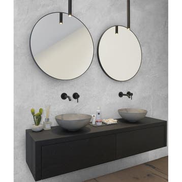 Spiegel LoooX Mirror Black Line Round Ø 70cm, Ophalen of Verzenden, Nieuw
