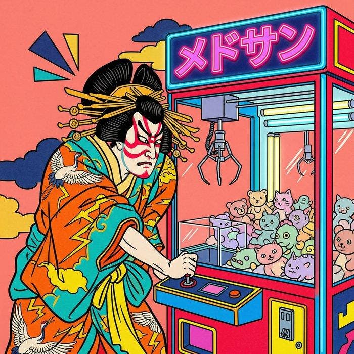 MEDSAN - Arcade Kabuki () - Hand Signed, Antiek en Kunst, Kunst | Designobjecten