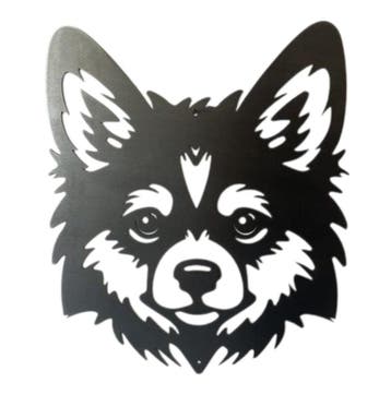 Pomsky van Cortenstaal – Tuindecoratie 344x289x2 mm, Verzenden, Nieuw