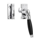 Klassieke raamsluiting glanzend nikkel met slot en ventil..., Doe-het-zelf en Verbouw, Hang- en Sluitwerk, Ophalen of Verzenden