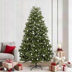 vidaXL Kunstkerstboom met 300 LED Groen 240 cm PVC en Metaal, Verzenden, Nieuw