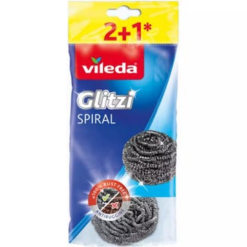 Vileda 3x roestvrij staal spiraal - 3 roestvrijstalen spi..., Ophalen of Verzenden, Nieuw