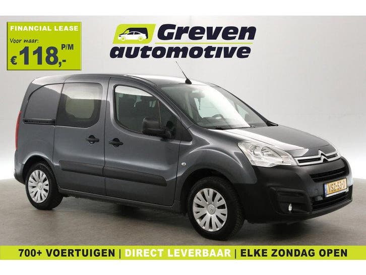Citroën Berlingo 1.6 BlueHDI 100PK | Automaat | 3 Zits |, Auto's, Bestelauto's, Automaat, Diesel, Zilver of Grijs, Citroën