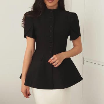 Stijlvolle Dames Blazer Jasje met Opstaande Kraag en Knoopsl, Verzenden, Nieuw