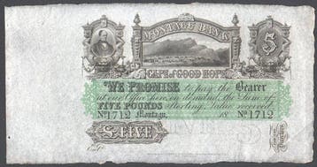 Zuid-Afrika. - 5 Pounds 1860s - Remainder - Pick S-231r, Postzegels en Munten, Bankbiljetten | Europa | Niet-Eurobiljetten