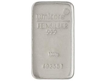 Umicore zilverbaar 1000 gram met certificaat | Goudonline, Verzenden, Zilver