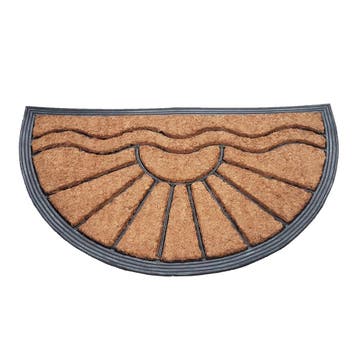 Deurmat rubber/kokos 40x70 cm - Halfrond, Tuin en Terras, Deurmatten, Verzenden, Nieuw