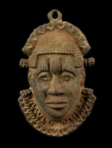 Bronzen masker - Bini / Edu - Nigeria