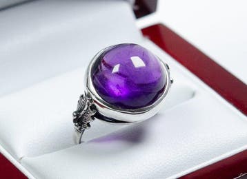 - 925 zilver - 12,50 ct amethist - Ring