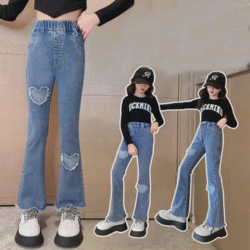 Bell-bottom Jeans voor Meisjes met Kraaltjes en Kant - Modie, Verzenden, Nieuw