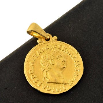 Munthanger - 18 karaat Geel goud, Sieraden, Tassen en Uiterlijk, Antieke sieraden