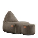 Cobana Lounge Chair & Pouf Outdoor - Bruin, Verzenden, Nieuw