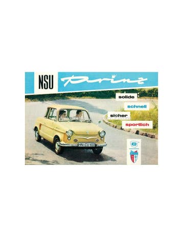 1959 NSU PRINZ I & II & 30 BROCHURE DUITS, Nieuw, Author