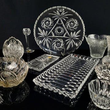 Schalen - Platte - Vase - Kerzenständer - Vaas (10) - Glas,