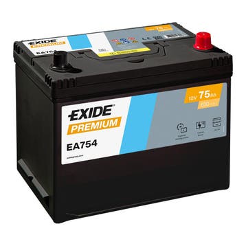 Exide Premium accu | EA754 | 12V 75Ah, Auto-onderdelen, Ophalen of Verzenden, Nieuw