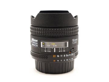 Nikon AF 16mm f/2.8D - Fisheye - 180° beeldhoek -, Audio, Tv en Foto, Fotografie | Lenzen en Objectieven, Verzenden, Nieuw