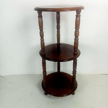 Étagère - massief - bijzettafel - piëdestal, Antiek en Kunst